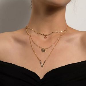 New 18k gold plated multilayered Necklace
